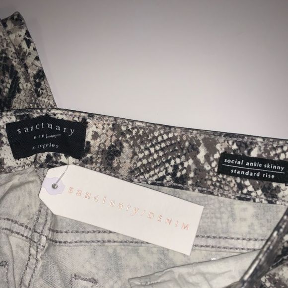 SANCTUARY snake print ankle skinny  jeans - Picture 4 of 7